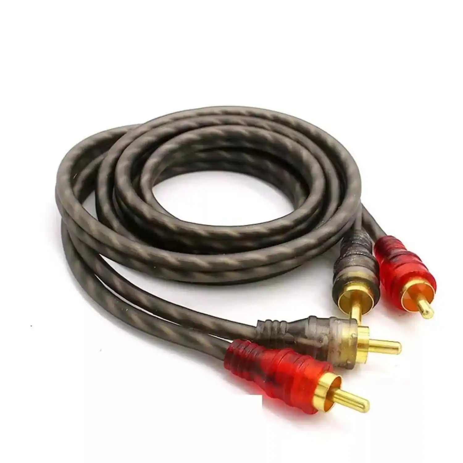 Front. Stock Preferred - 2-Channel 4ft RCA Audio Cable - Brown.