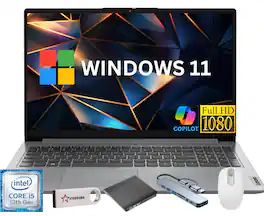 Lenovo - Ideapad 1i 15.6" Full HD Laptop, Intel Core i5 13th i5-1335U, 8GB RAM, 256GB SSD,Windows 11 Home/HUB - Gray