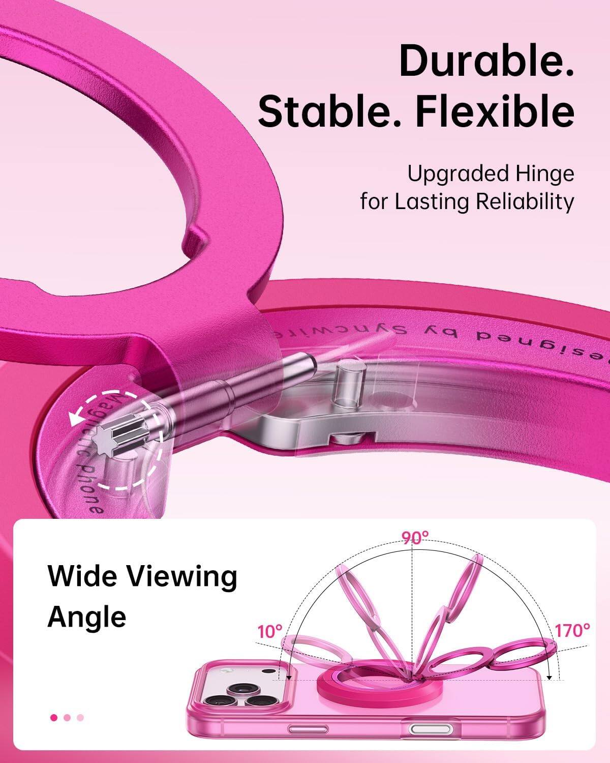 Durable. Stable. Flexible  
Upgraded Hinge for Lasting Reliability  

Wide Viewing Angle  
90°  
10°  
170°
