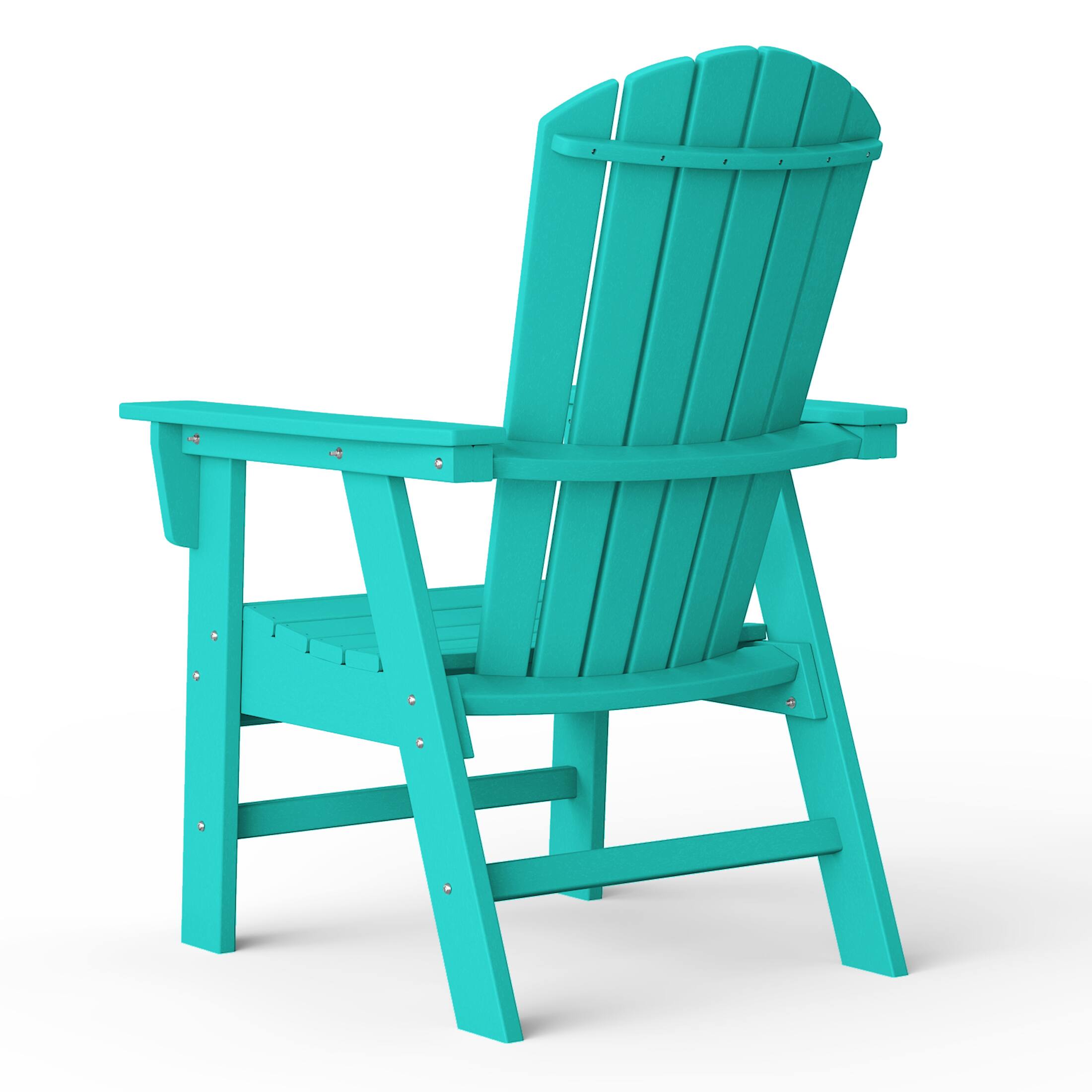 Alt View 2. WestinTrends - WestinTrends Dylan Outdoor Patio Shell-back Adirondack Dining Chair Weather Resistant - Turquoise.