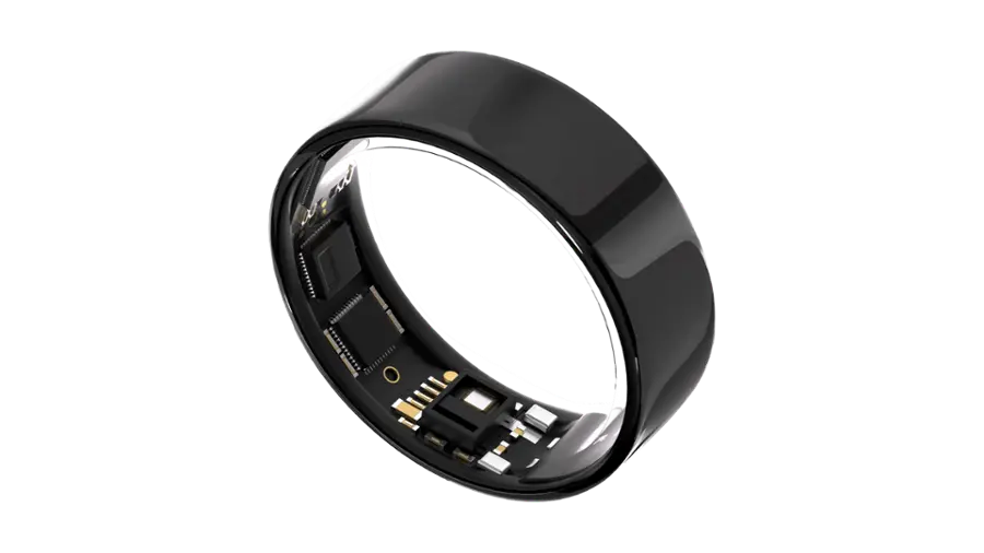 Alt View 3. Ultrahuman - Ring AIR - Smart Ring - Size Before You Buy -  Size 9 - Aster Black.