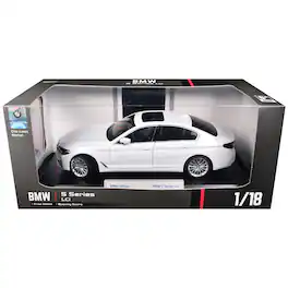 BMW 5 Series LCI White Metallic with Moonroof 1/18 Diecast Model Car by Heimanba