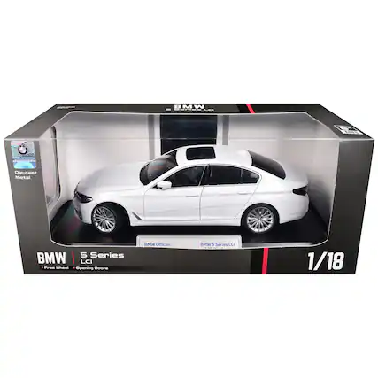 BMW - 5 Series LCI
6+ AGES
0453470881
Die-cast Metal
5 Series BMW LCI Free Wheel Opening Doors
BMW Official
BMW 5 Series LCI
1/18