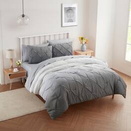 Sweet Home Collection - 7 Piece Loralie Bed in a Bag Comforter & Sheet Set - Queen - Gray