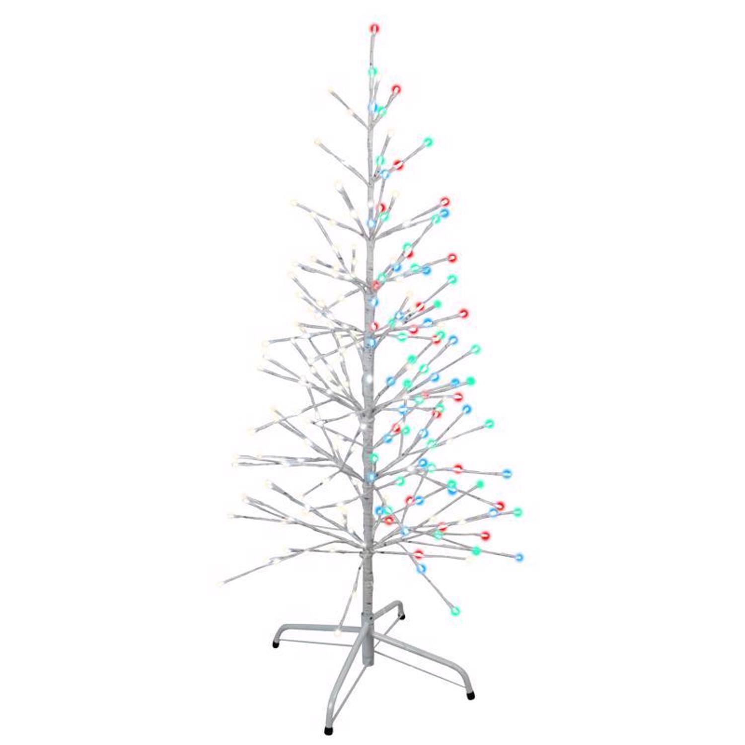 Front. Celebrations - Celebrations LED Multi Birch 4 ft. Yard Decor - Multicolored.