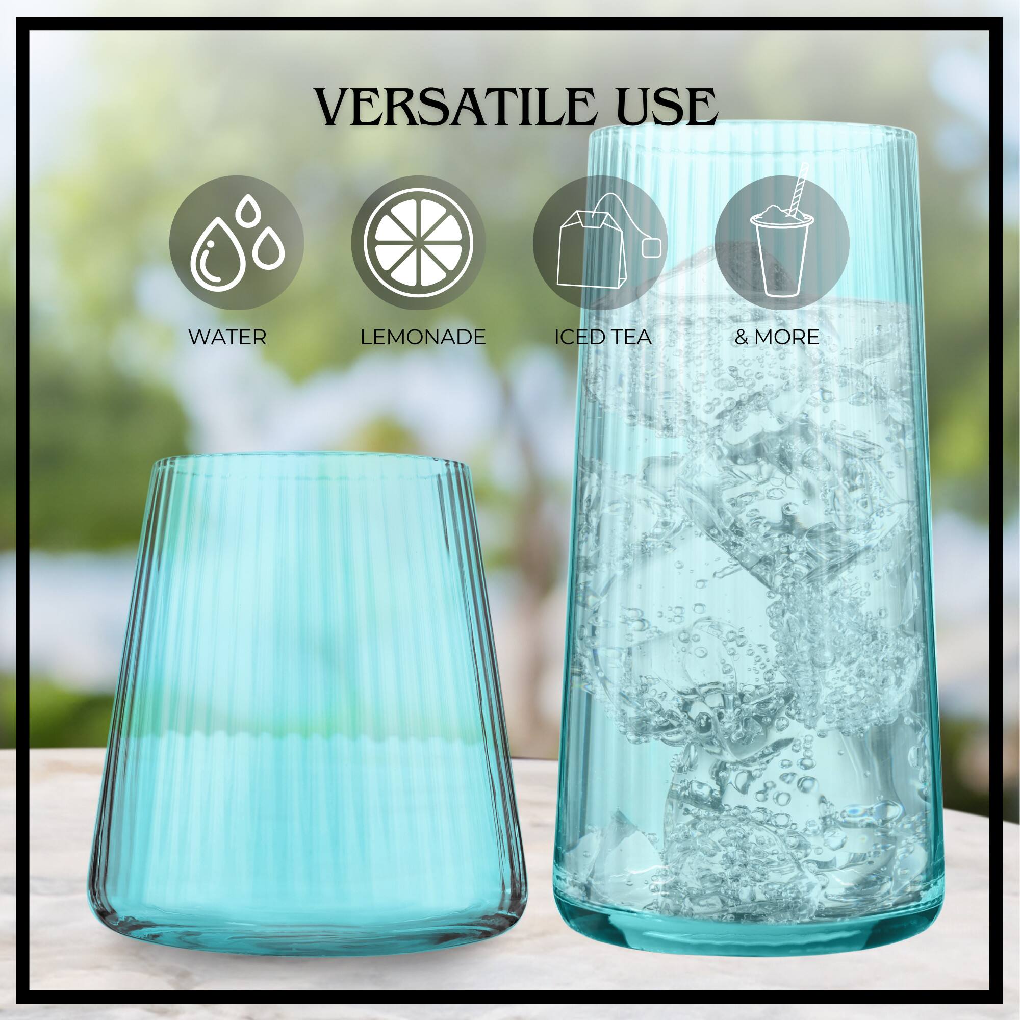 VERSATILE USE WATER LEMONADE ICED TEA & MORE