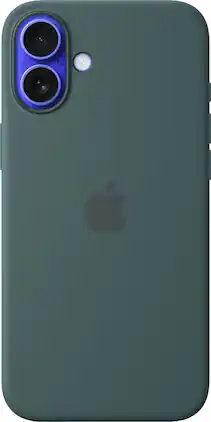Apple - iPhone 16 Plus Silicone Case with MagSafe - Lake Green
