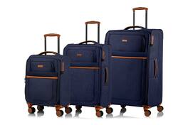 Champs - Classic II Collection 3 Piece Ultra Soft Side Luggage Set - Navy