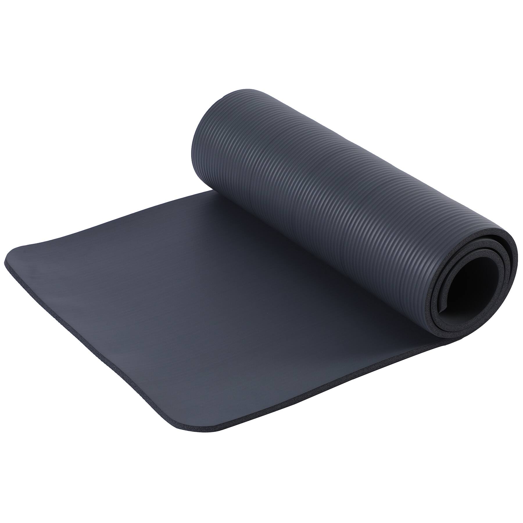 Alt View 1. HolaHatha - HolaHatha 72 x 24" High Density 0.5" Thick Non Slip Home Workout Yoga Mat, Black - Black.
