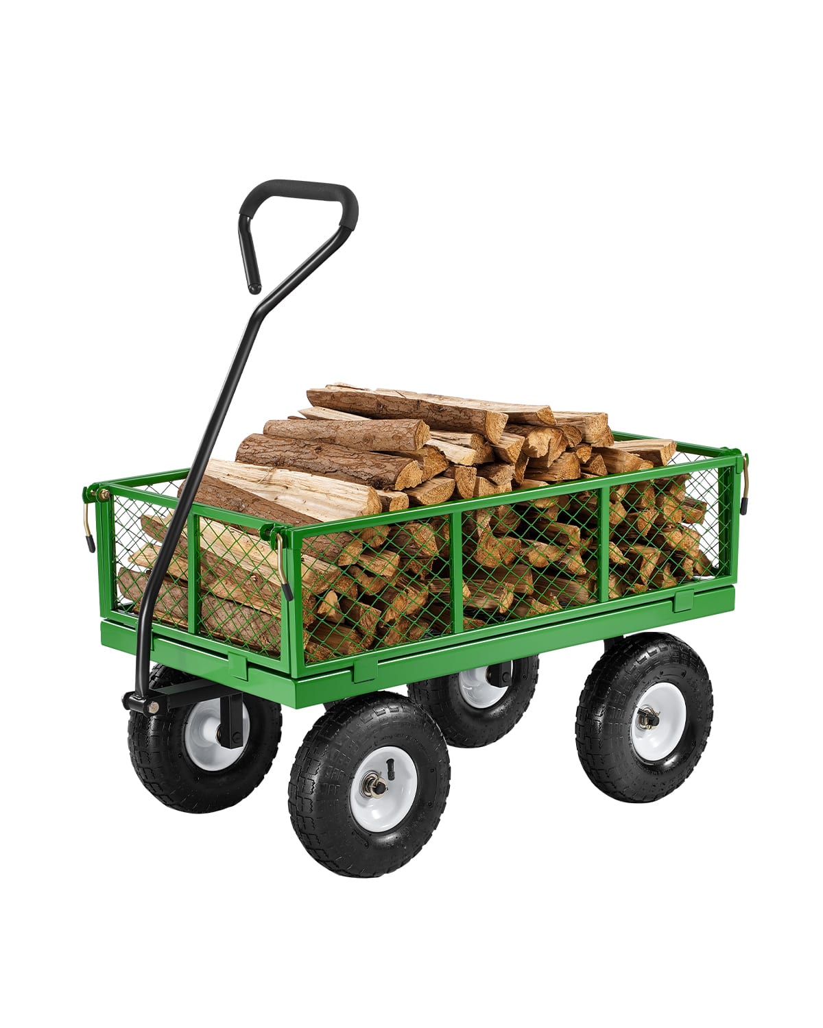 VEVOR - 680 Lbs Steel Garden Cart on Wheels, Heavy Duty Garden Wagon Cart Pullable, Metal Outdoor Utility Yard Wagon Carts - Green price history on PriceWatchPro