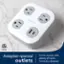 The text on the image reads: "Three outlets with plenty of room for bulky adapters. Adapter-spaced outlets for bulky adapters. PHILIPS C ETL US LABTED Intertek."