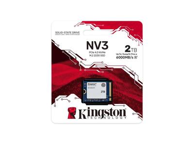 Kingston NV3 M.2 2230 2TB PCIe 4.0 x4 NVMe Internal Solid State Kingston NV3 M.2 2230 2TB PCIe 4.0 x4 NVMe Internal Solid State