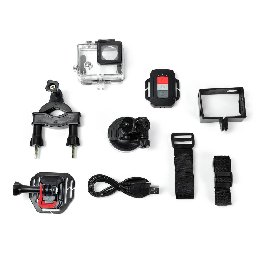 Alt View 2. SereneLife - SereneLife 4K Ultra HD Action Camera – WiFi Camera with Slow-Mo Recording, Waterproof Case (Black).