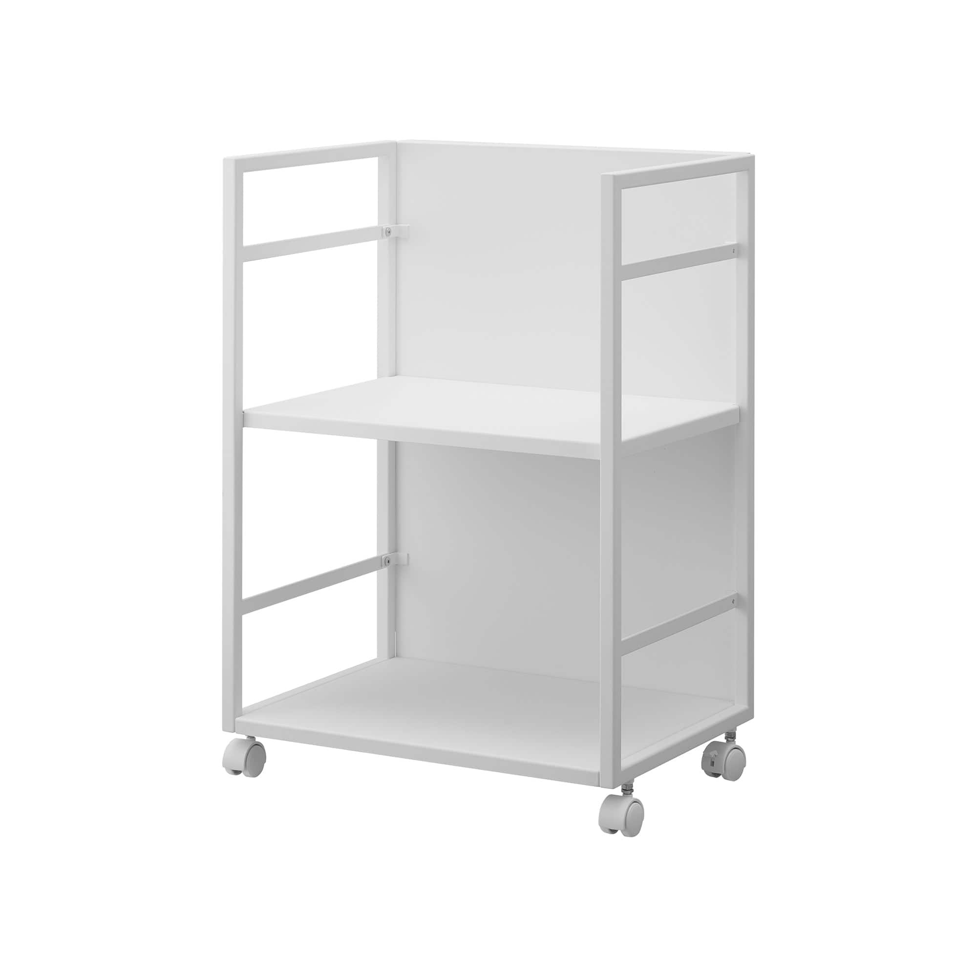Yamazaki Home - Two-Tier Hideaway Storage Cart (24" H) - Steel - Black
