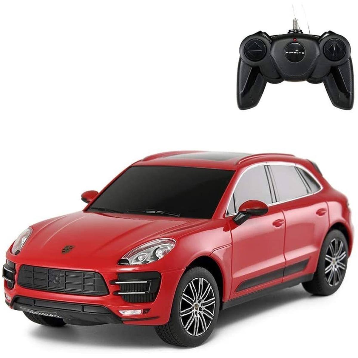 Front. JuzToys - Remote Control Car, 1:24 RC Car Porsche Macan Turbo RC Car Car Red - Red.