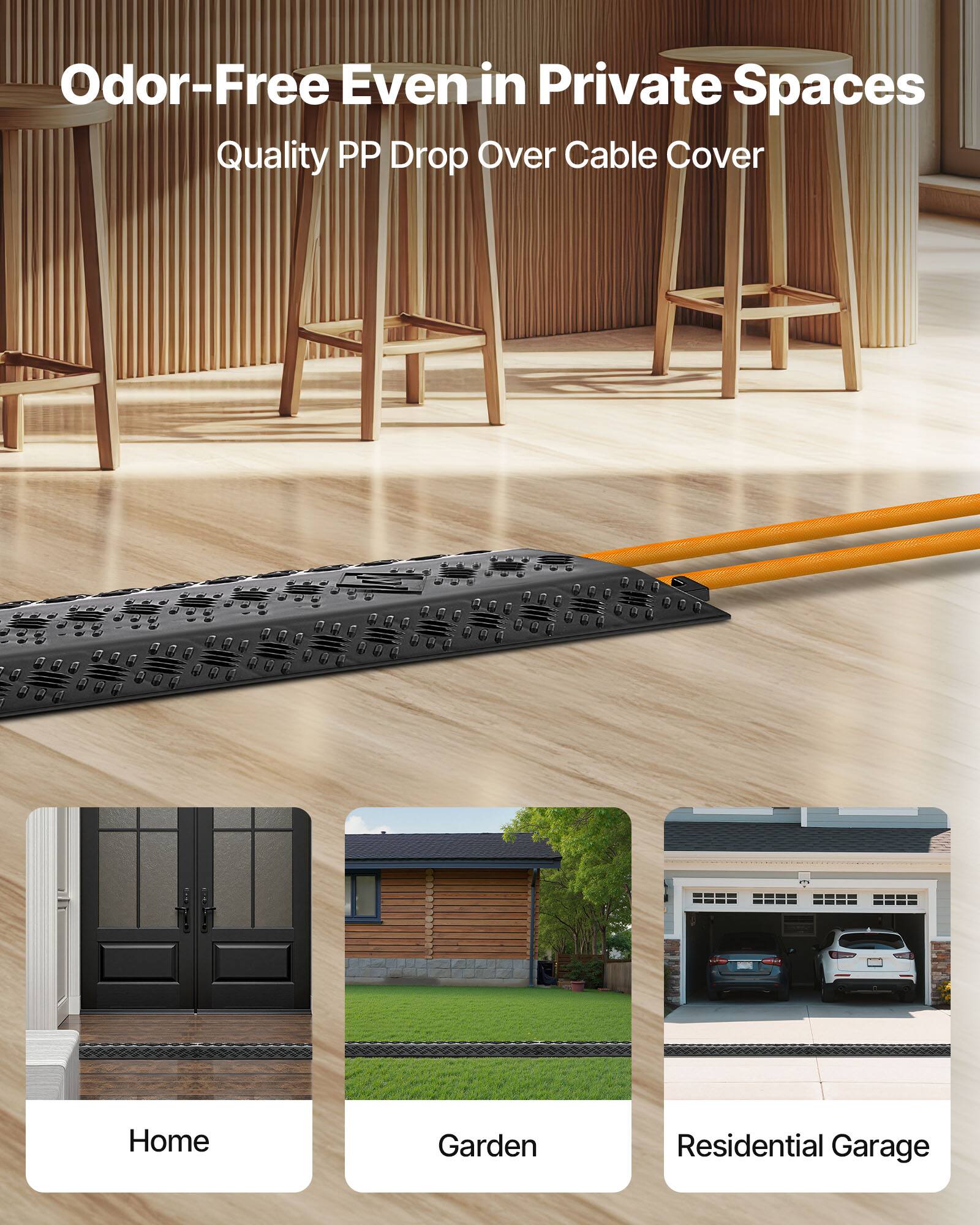 Odor-Free Even in Private Spaces  
Quality PP Drop Over Cable Cover  

Home  
Garden  
Residential Garage