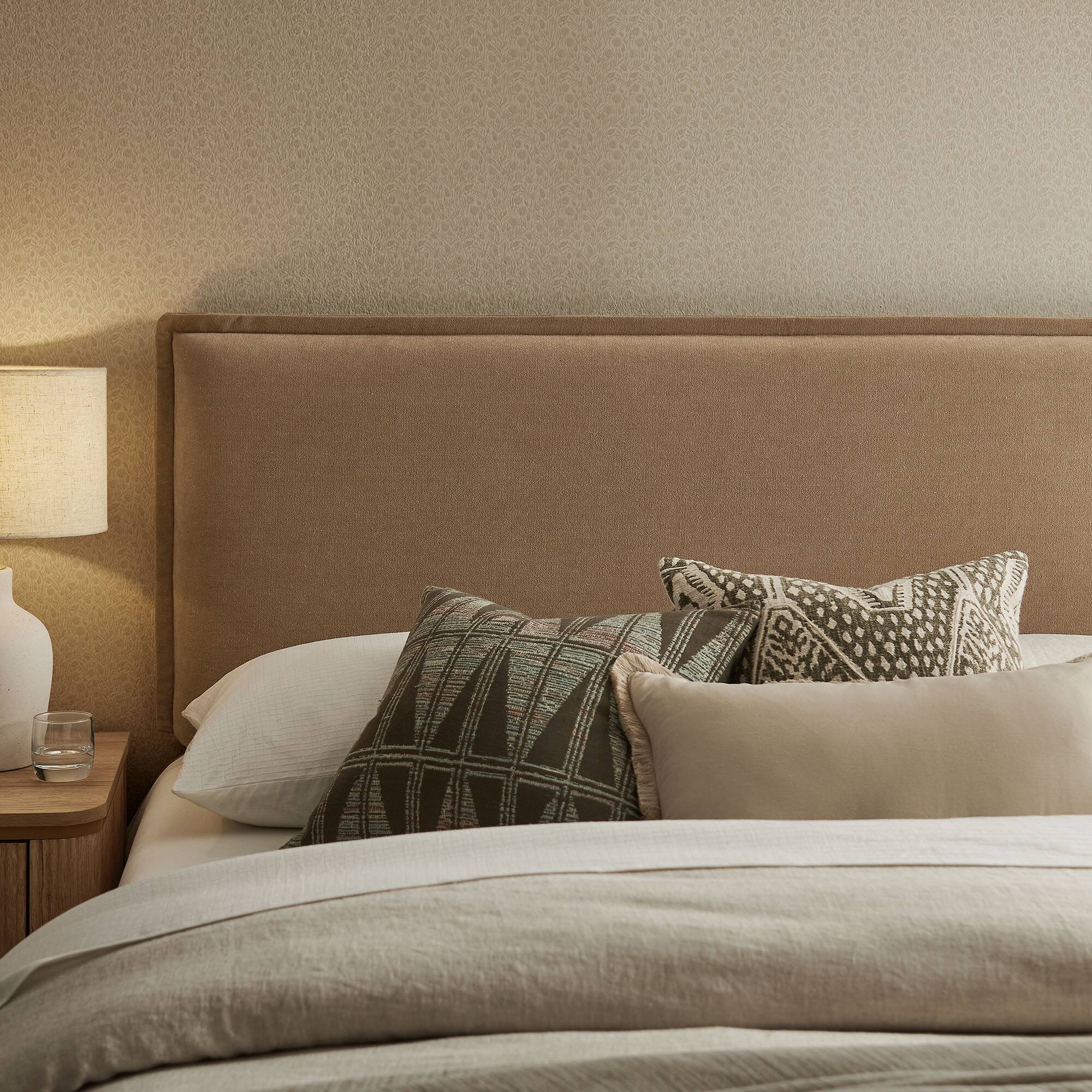 Alt View 1. Modway - Camille Upholstered Linen Blend Headboard by Modway - Almond.