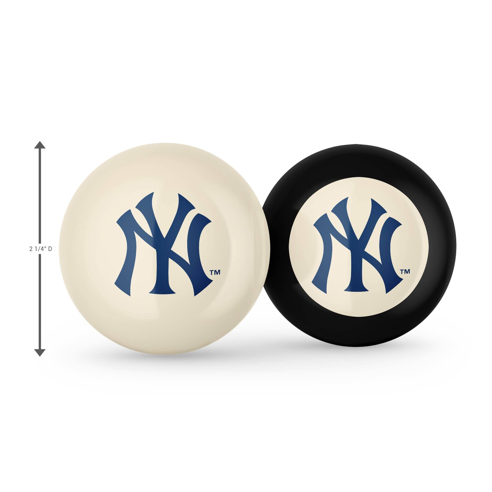 Alt View 1. Imperial - New York Yankees Logo Cue Ball & 8 Ball Combo Set - White.