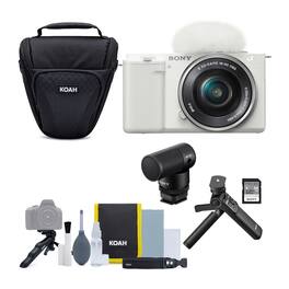 Sony - Alpha ZV-E10 APS-C Mirrorless (White) with 16-50mm Lens Content Creator Kit