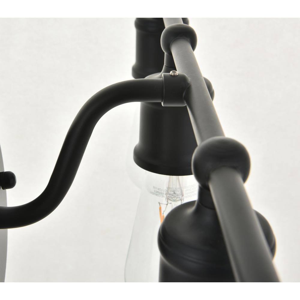 Left. Living District - Serif 4 light black Wall Sconce - Black.