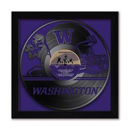 Sporticulture - Washington Huskies Framed 13" x 13" Vinyl Record Art Print - Purple