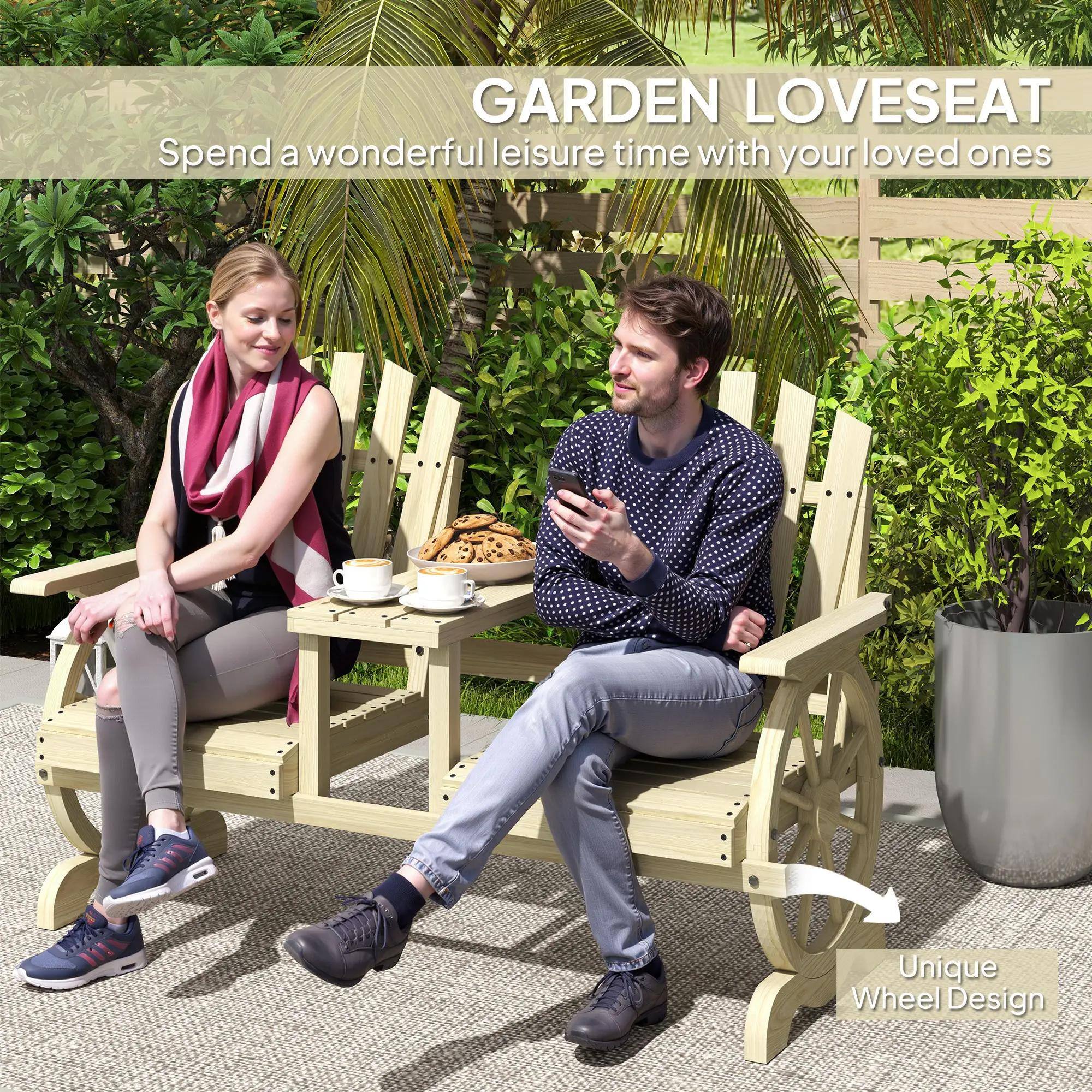 GARDEN LOVESEAT  
Spend a wonderful leisure time with your loved ones  

Unique Wheel Design