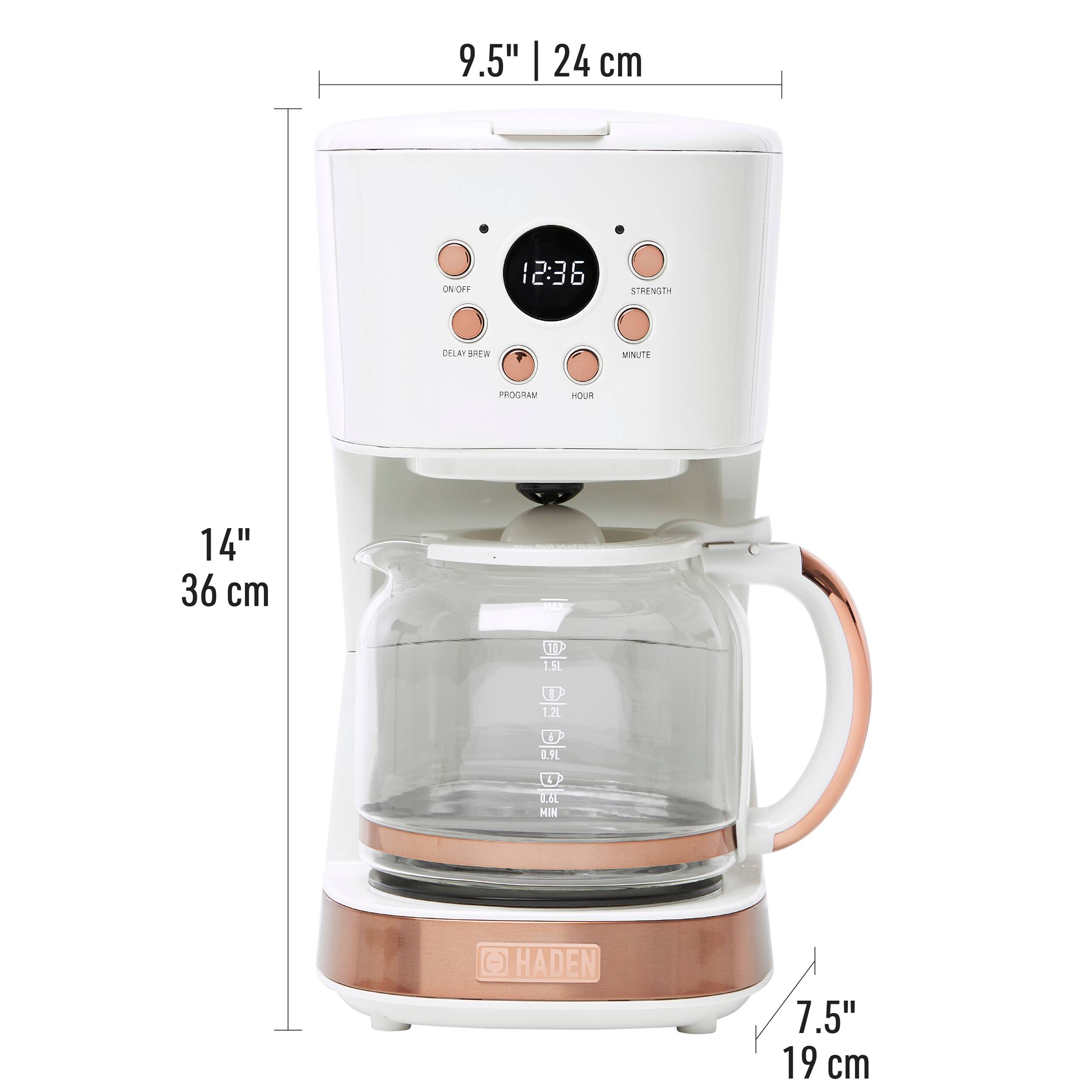 Alt View 12. Haden - 12-Cup Coffee Maker - Ivory and Copper.