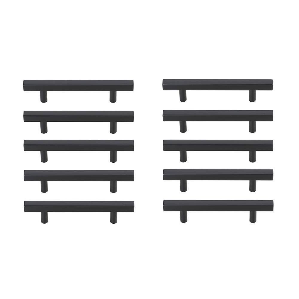 Alt View 2. Elegant Decor - Dior 4" Center to Center Matte Black Bar Pull Multipack (set of 10) - Matte Black.