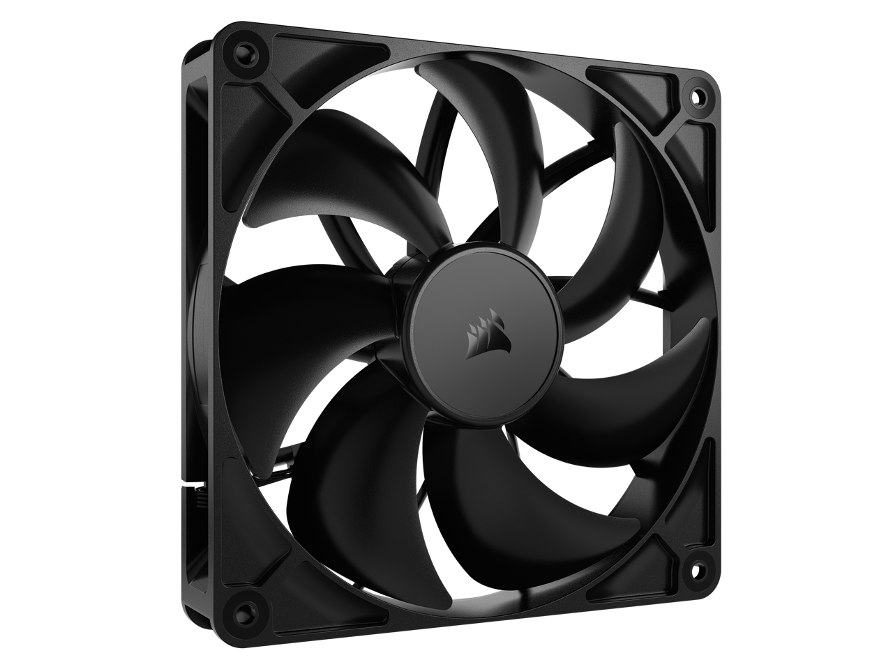 Alt View 5. CORSAIR - CORSAIR RS140 PWM 140mm Fan - Daisy-Chain PWM, AirGuide Cooling, Magnetic Bearing - Black.