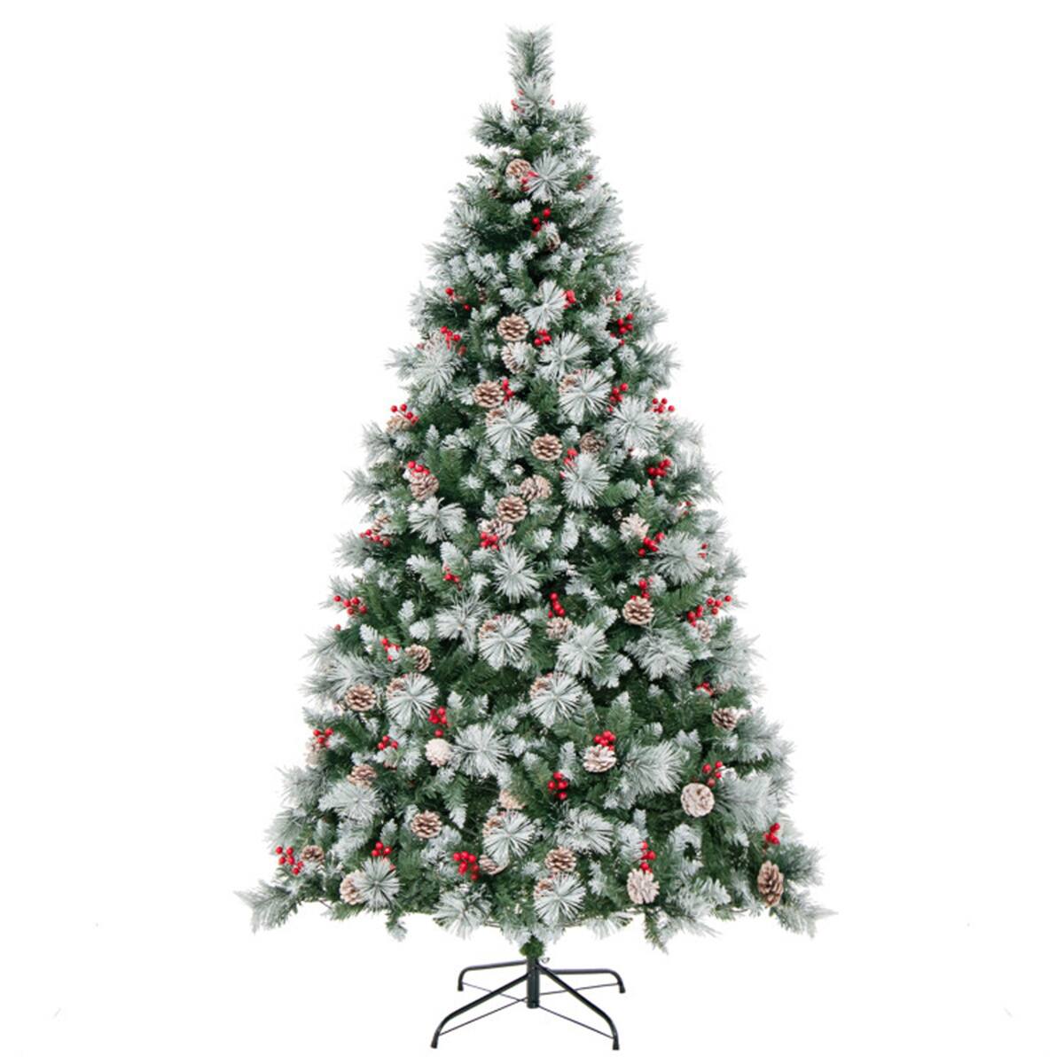 Back. Spaco - Spaco 7FT Pre-lit Color-Changing Christmas Tree - Green.
