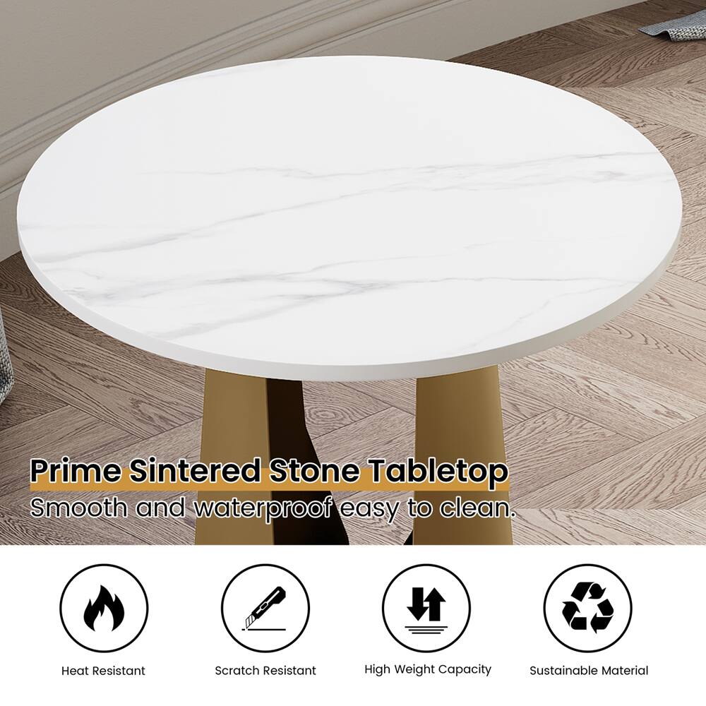 Prime Sintered Stone Tabletop  
Smooth and waterproof, easy to clean.  
Heat Resistant  
Scratch Resistant  
High Weight Capacity  
Sustainable Material