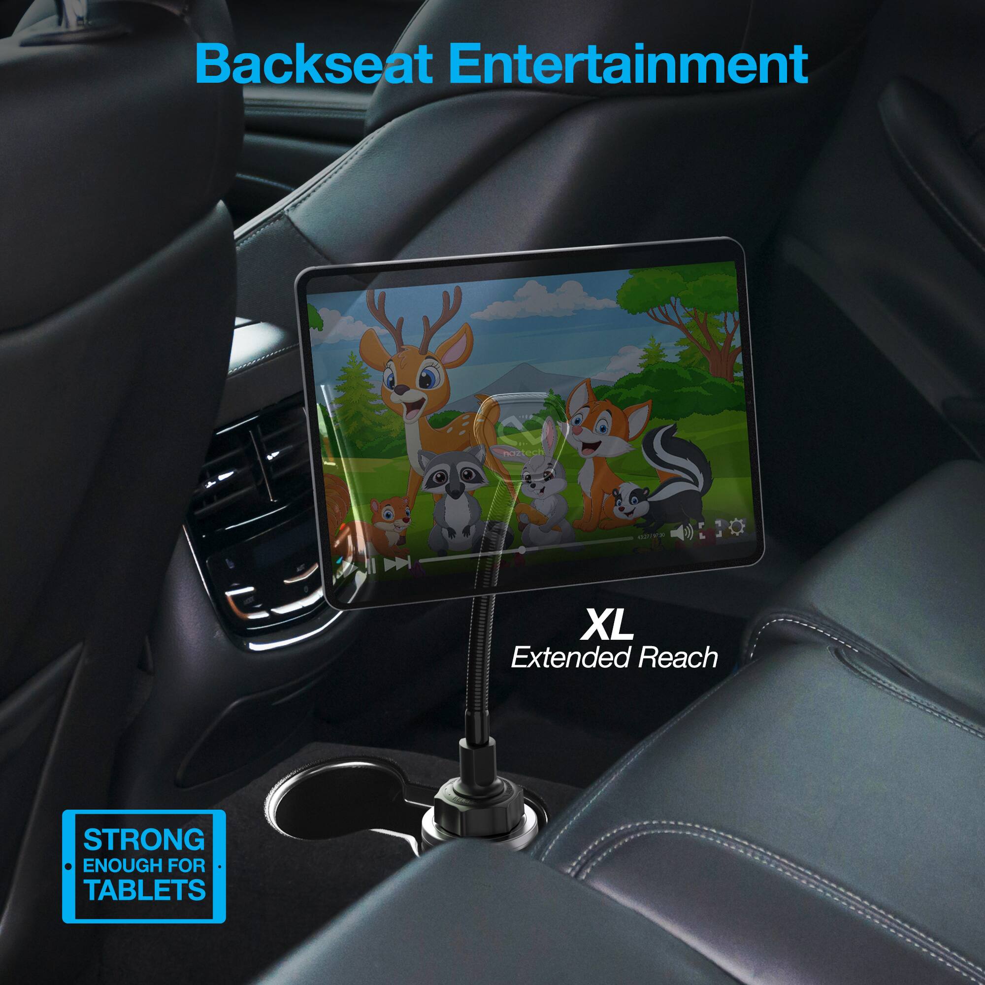 Backseat Entertainment  
noztech XL Extended Reach  
STRONG ENOUGH FOR TABLETS