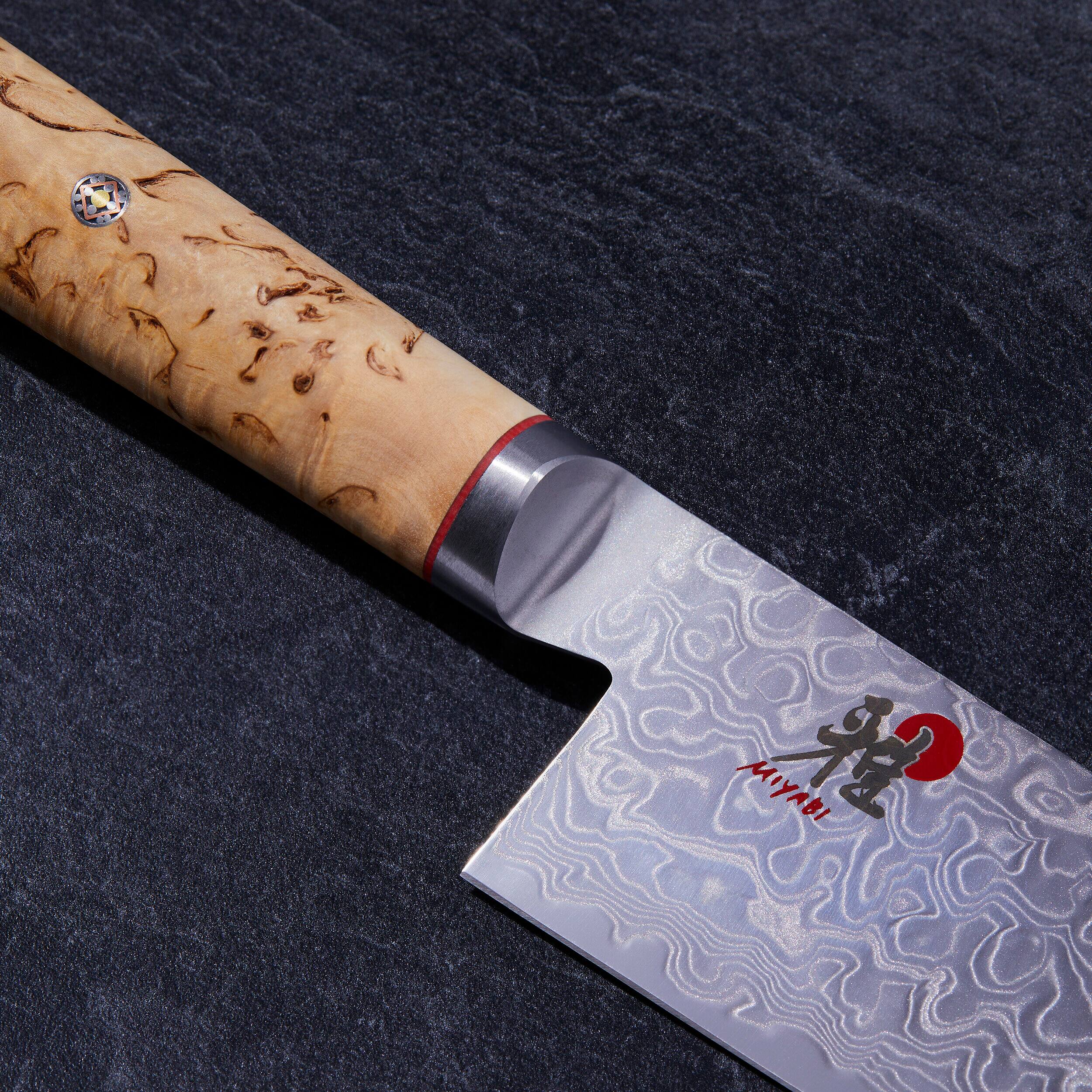 Alt View 2. Miyabi - Miyabi Birchwood SG2 7-inch Santoku Knife - Stainless Steel.