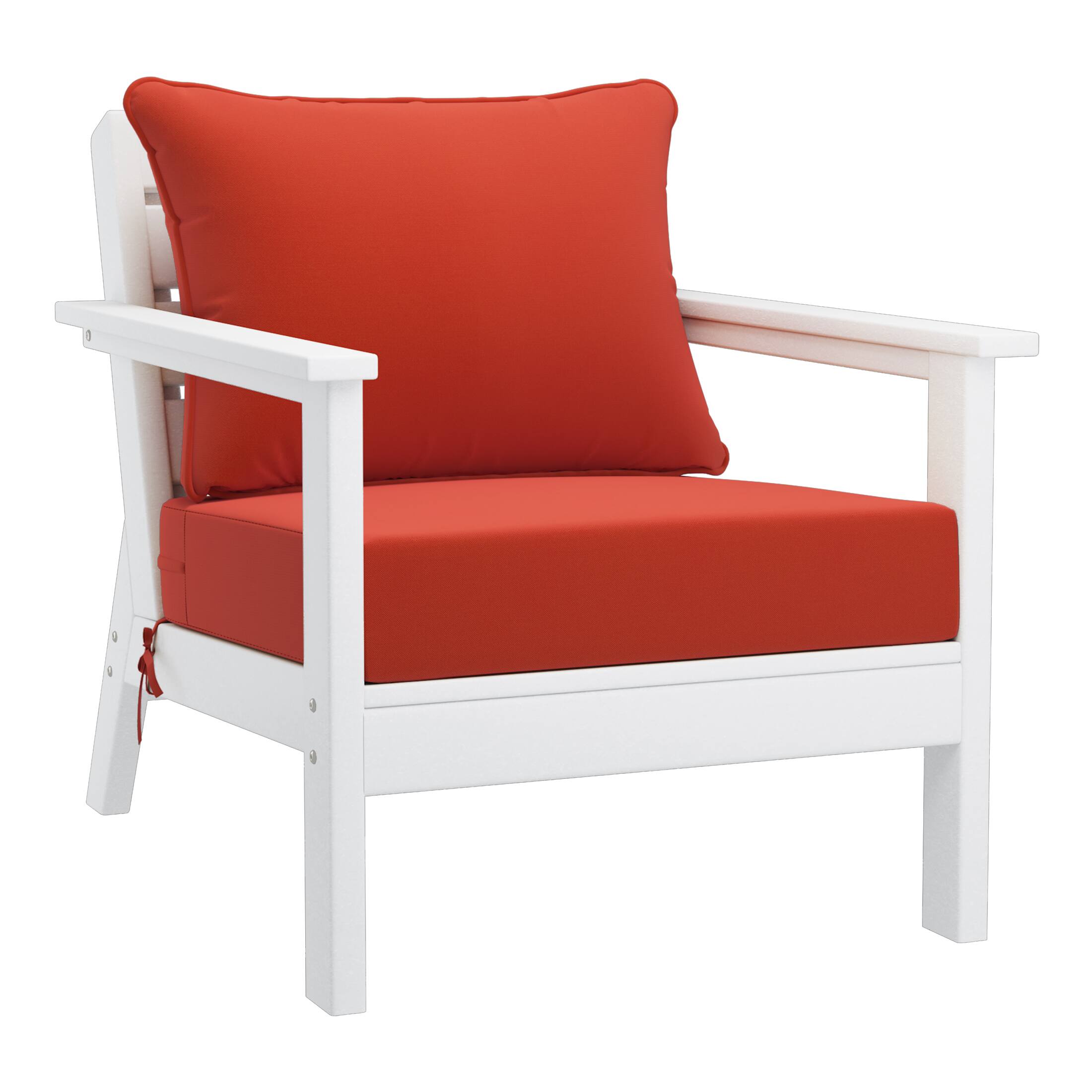 Back. WestinTrends - WestinTrends Avalon Outdoor 6-Piece Modular Sectional Patio Furniture Sofa Set - White/Orange.