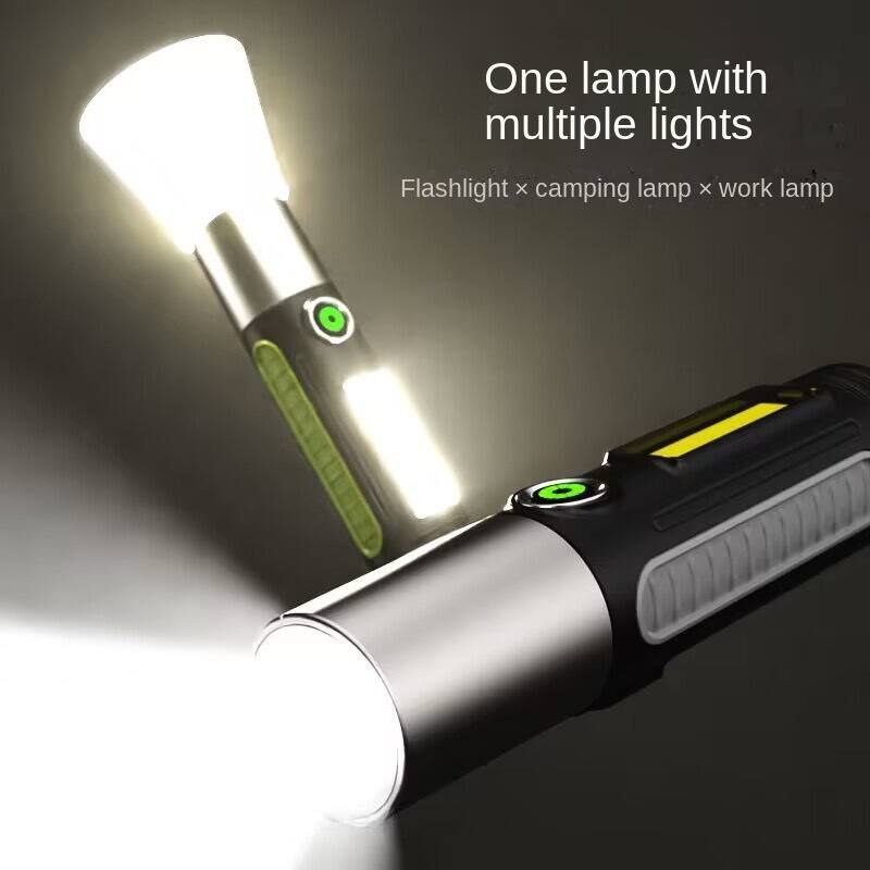 One lamp with multiple lights  
Flashlight x camping lamp x work lamp