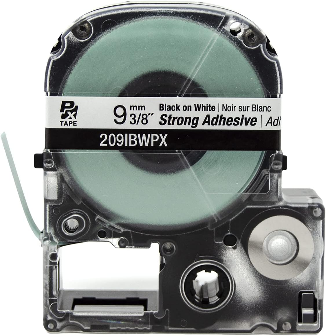 P mm Black on White | Noir sur Blanc  
TAPE x 9 3/8" Strong Adhesive | Adh  
209IBWPX