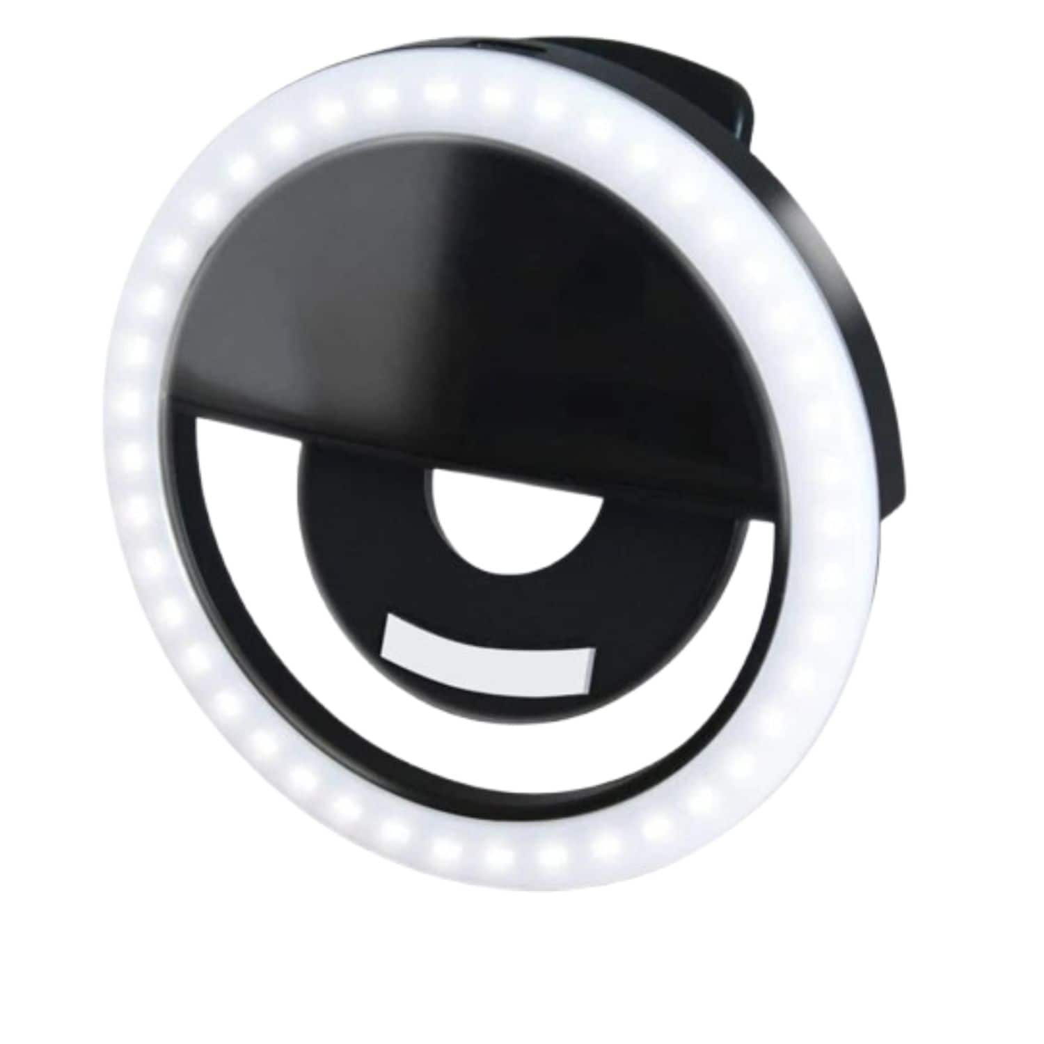 Home Collection - Blue Portable Selfie Ring Light – LED Fill Flash Clip for Phone, Tablet, or iPad