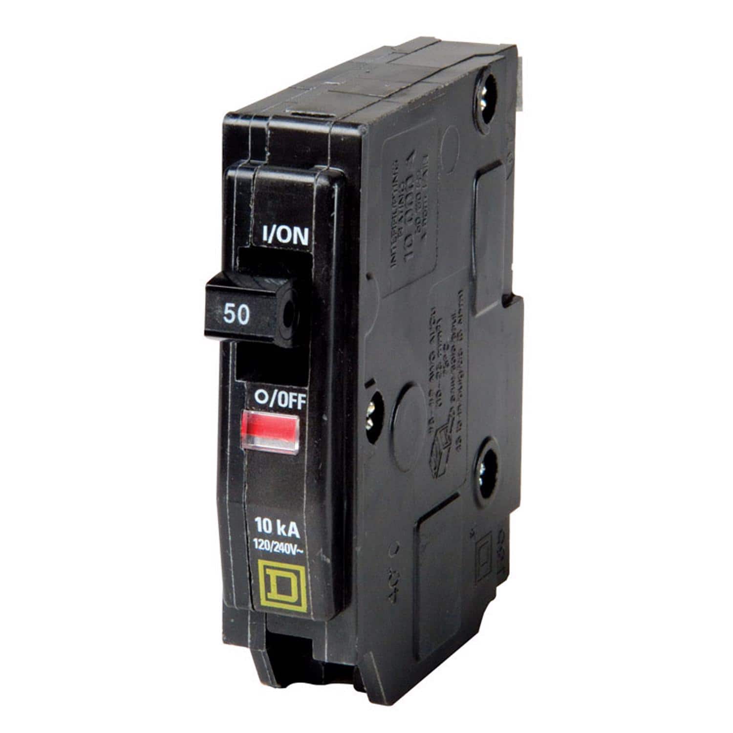 Schneider Electric - Square D QO 50 amps Plug In Single Pole Circuit Breaker price history on PriceWatchPro