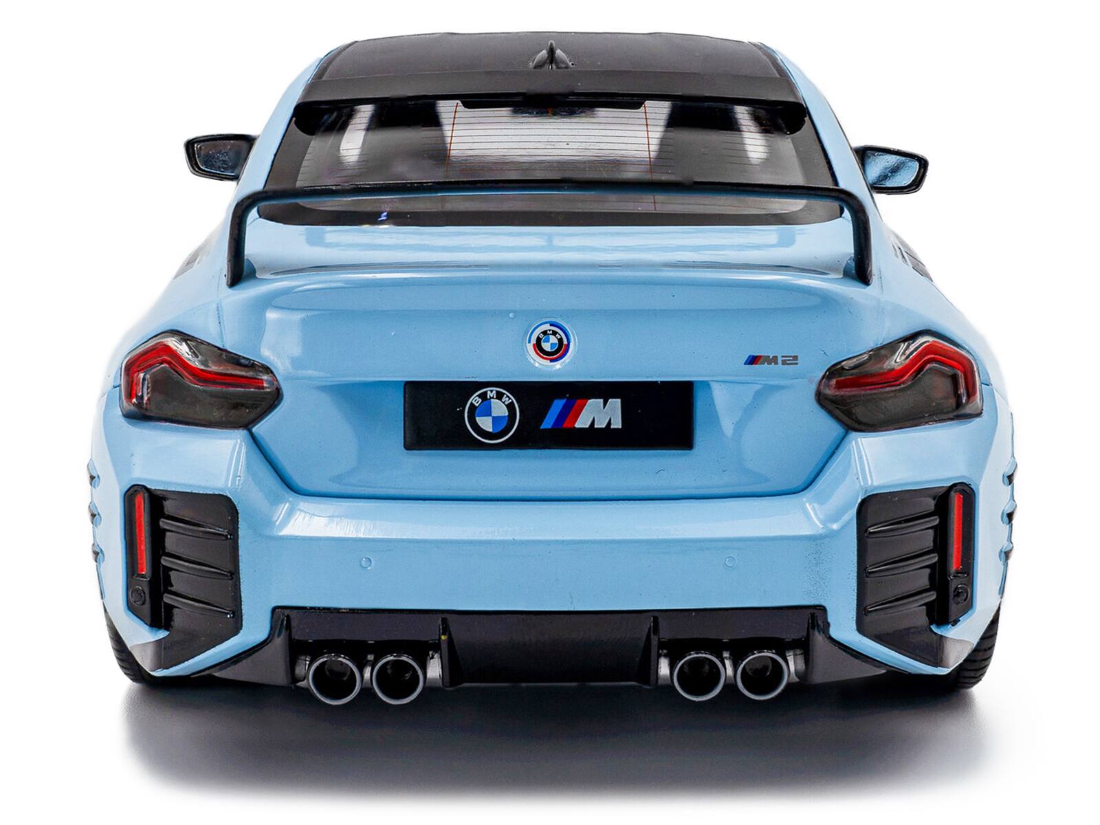 Alt View 5. Solido - 2024 BMW M2 Performance Parts Zandvoort Blue with Carbon Top and Black Stripes 1/18 Diecast Model Car by Solido.