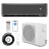 Gymax - 12000 BTU Mini Split Air Conditioner & Heater 21 SEER2 208-230V AC Unit - Grey, White