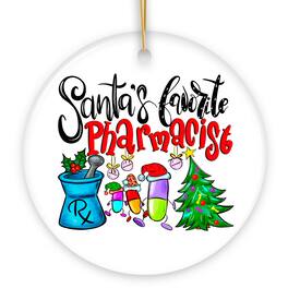 OrnamentallyYou - Santas Favorite Pharmacist Christmas Ornament Pharmacy Appreciation Gift - Multi-colored