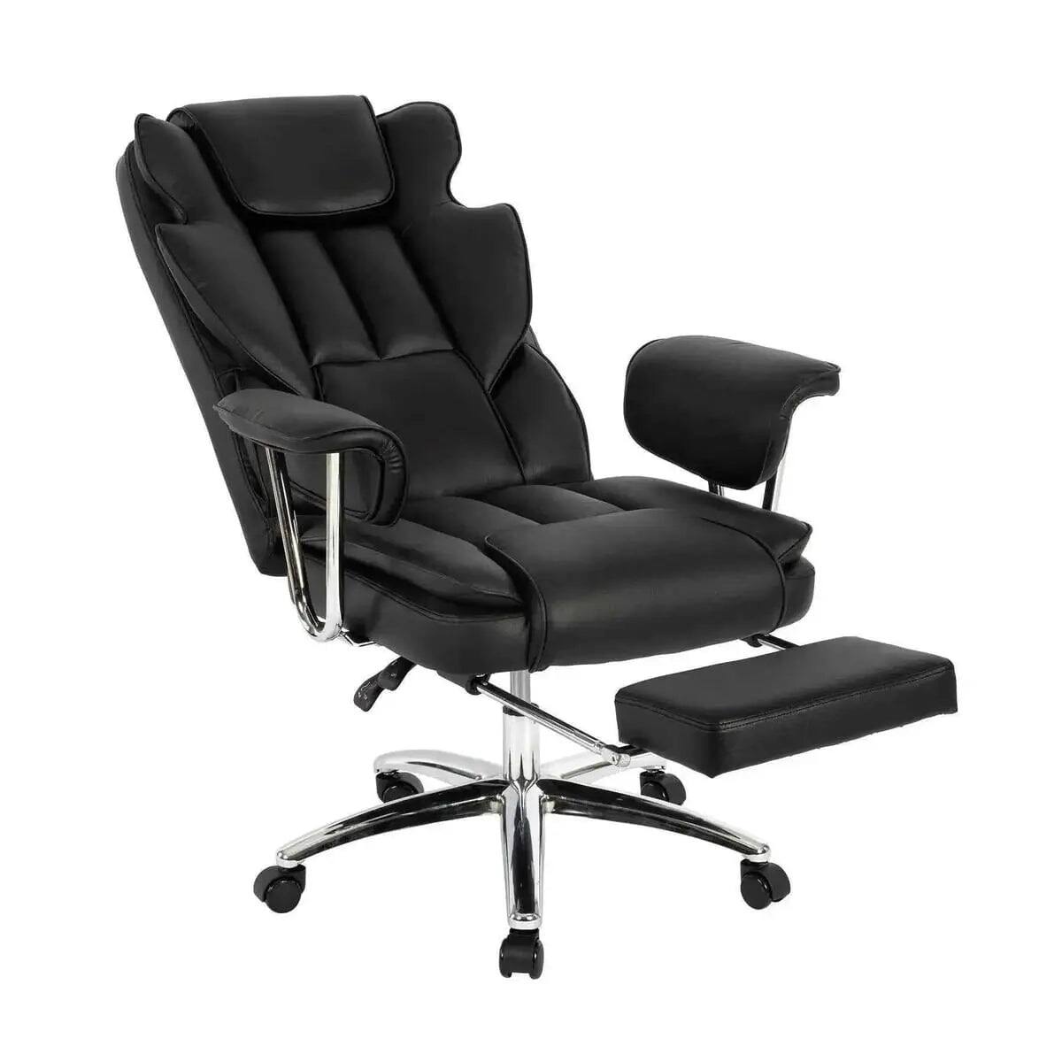 Alt View 10. Platinum-Level - Big and Tall Ergonomic Executive Office Chair with Footrest - Black.