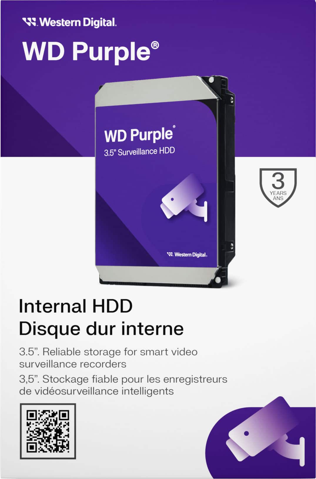 WD Purple 4TB Surveillance Internal Hard Drive WD44PURZ-SPCPDY0