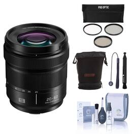 Bundle - Panasonic - LUMIX S 20-60mm f/3.5-5.6 Lens, L Mount w/67mm Filter Kit, Pouch