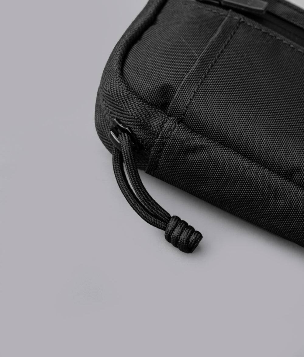 Left. ALPAKA - EDC Organizer Pouch with 6 Slip Pockets, 5 Elastic Loops, YKK AquaGuard Zipper, X-Pac/Axogrid, HUB Compatible - Black X-Pac X42.