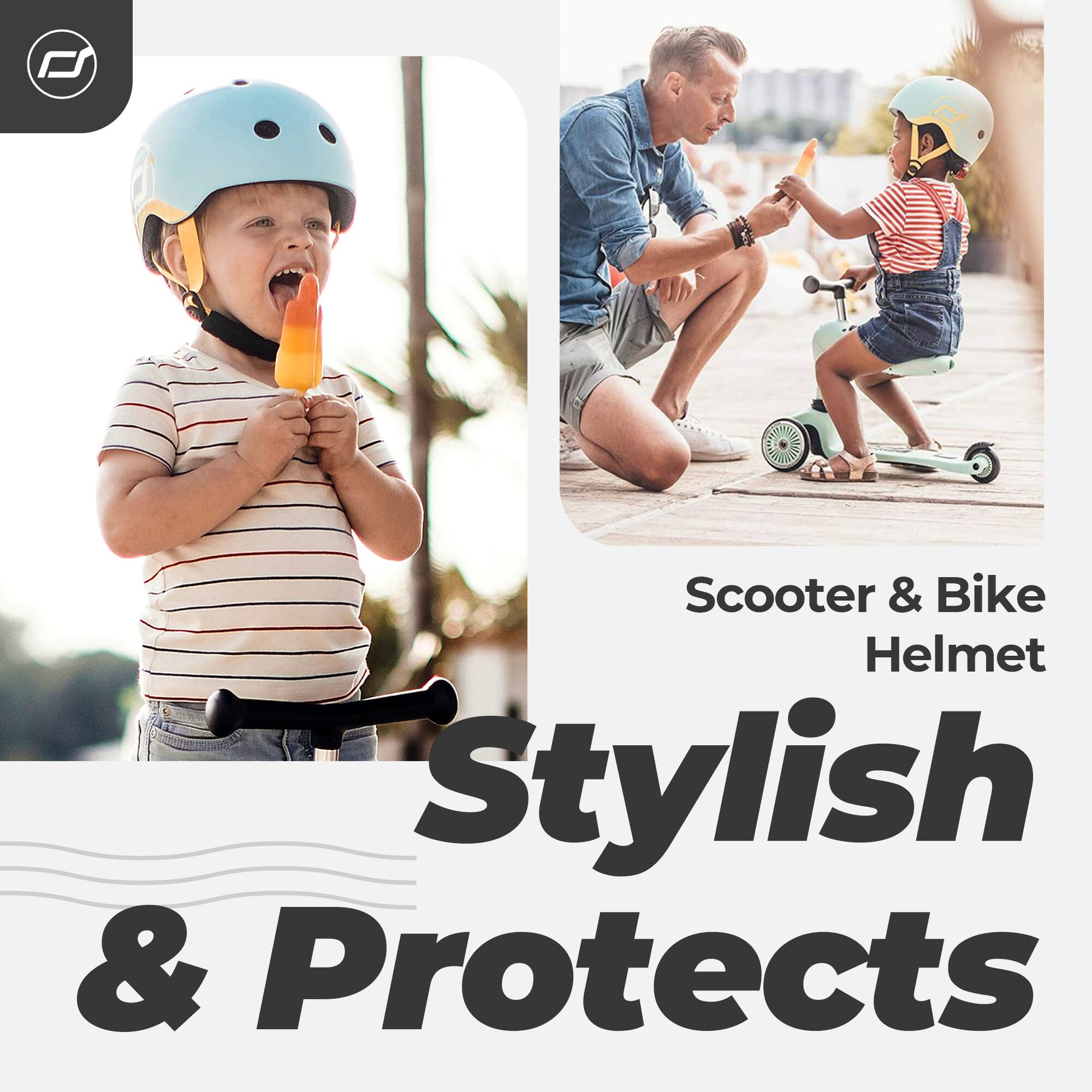 Scooter & Bike Helmet  
Stylish & Protects