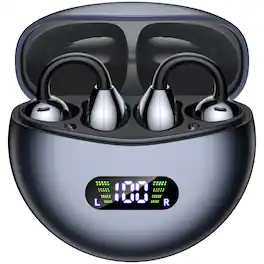 VEAT00L - VEATOOL Clip-on Open Earbuds: Bluetooth 5.4 Sports Headphones for Small Ears & Glasses Wearers | ENC, 50H, IPX7