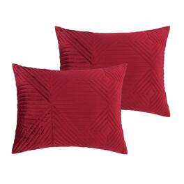 BreeBe - Riviera Velvet Sham King - Red