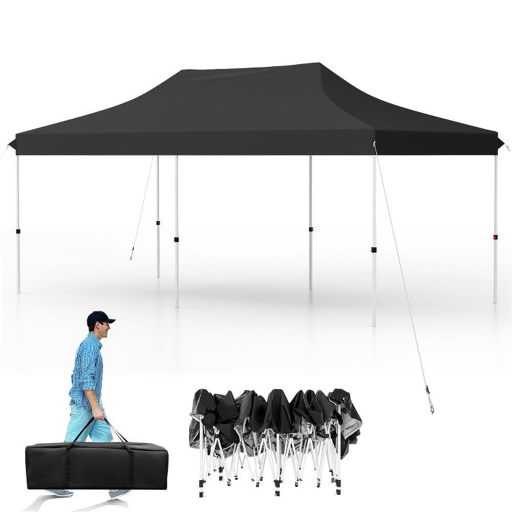Alt View 7. Kadyn - Canopy, Outdoor Canopy Tent,10 X 20 FT Pop up Canopy Tent Foldable Portable Outdoor Gazebo with Carry Bag-Black.