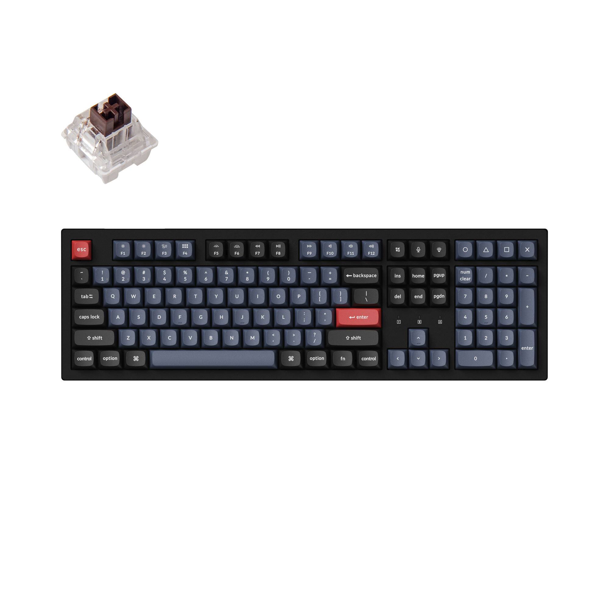 Keychron K10 Red Switch Mechanical Keyboard Mac or PC Black K10P